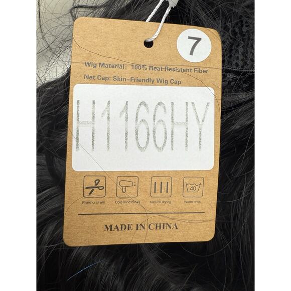 Fashion Wig, Realistic Heat Resistant Black Wig - Long Wavy Wig with Tag *READ.. - Picture 9 of 15